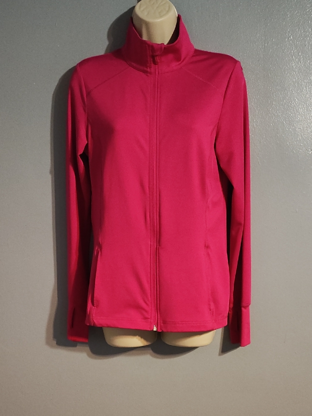 Danskin Now Bright Hot Pink Full-Zip Yoga Jacket
